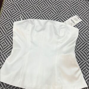 White Strapless Top - new w tags Zara